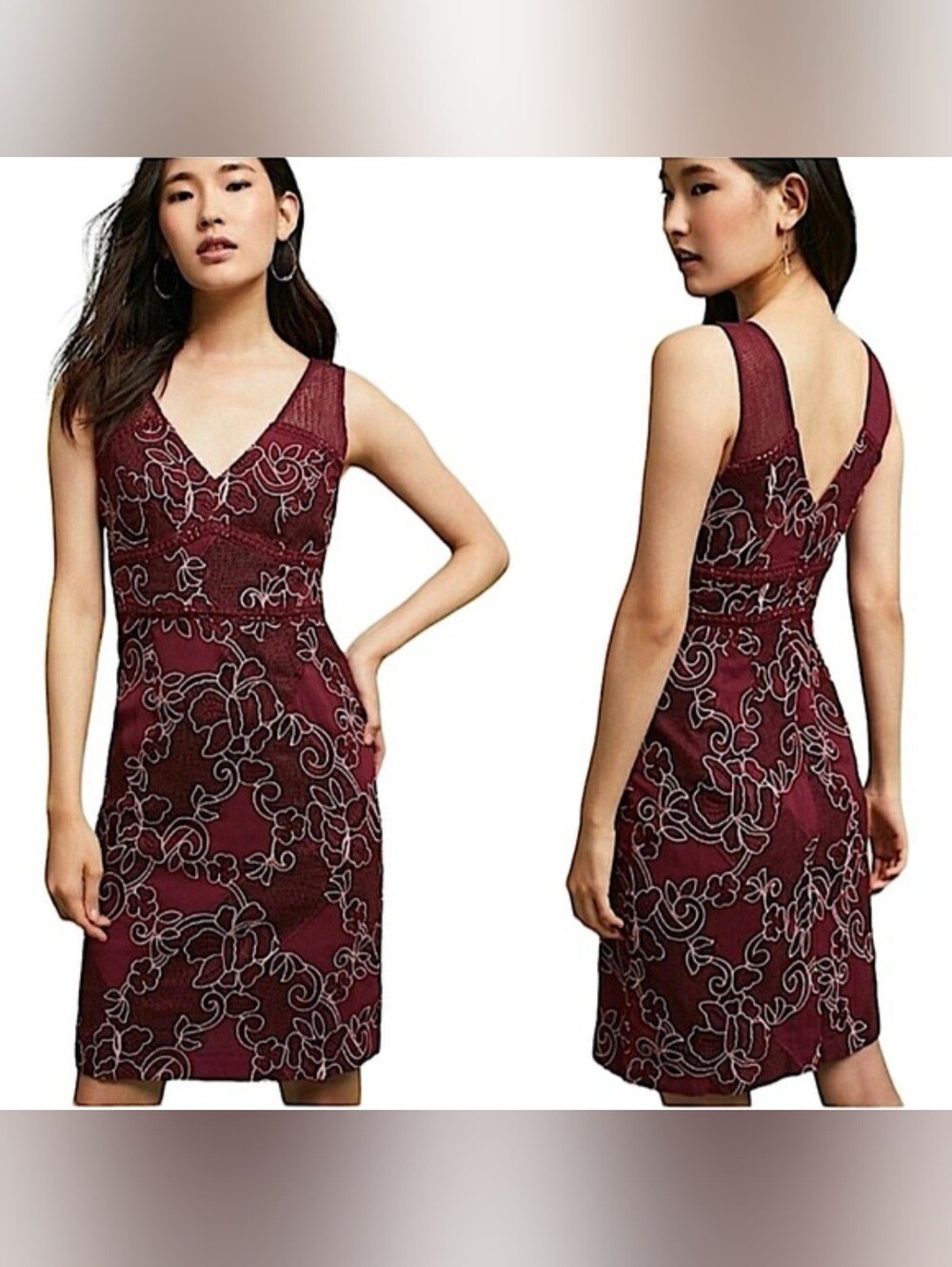 Anthropologie NWT Moulinette Soeurs "Ariana" Lace Sheath Dress 8